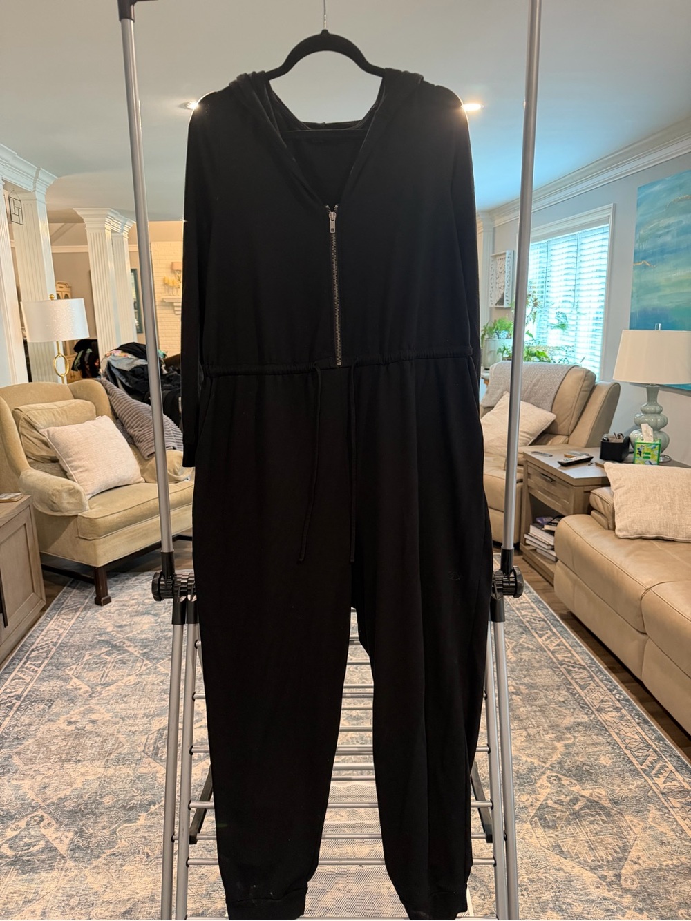 torrid Black Hooded Zip-Front Jumpsuit Romper